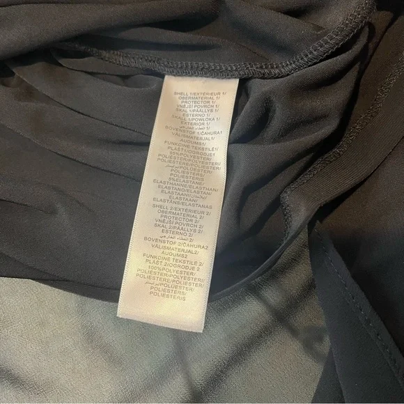 Adrianna Papell Womens XS Black Flutter Sleeve Chiffon Dress High Low Hemline - Picture 12 of 14